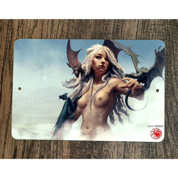 Mother of‎ Dragons Game of Thrones GoT Artwork 8x12 Metal Wall Sign Poster - Picture 1 of 1